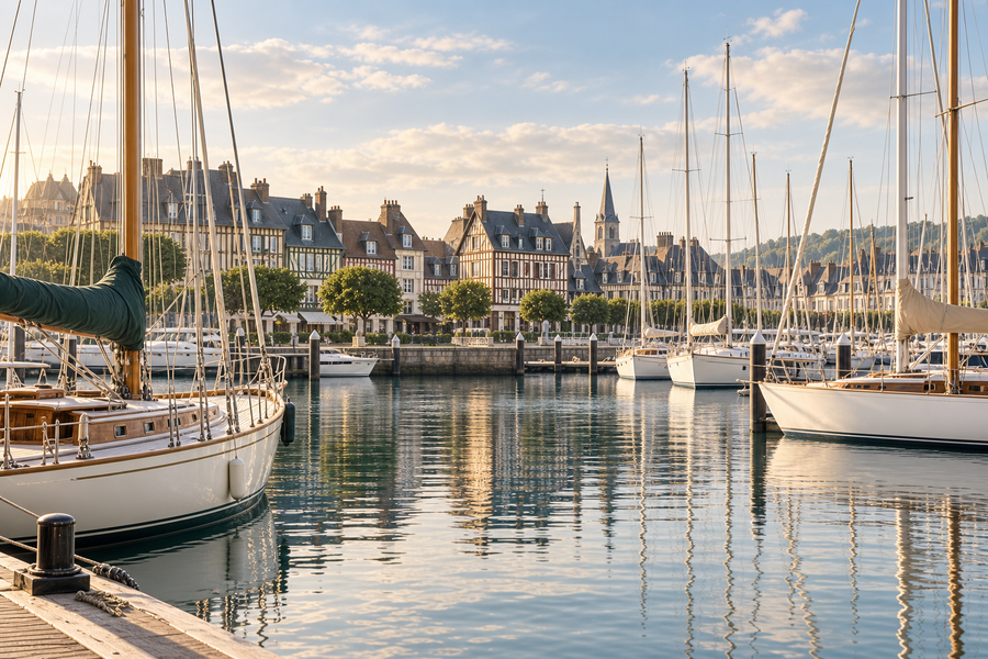 Le port de Deauville et ses voiliers